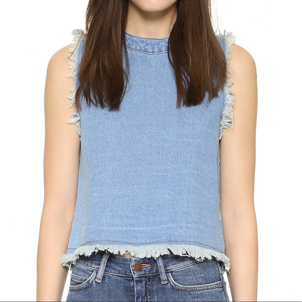 JOA Denim Crop Top